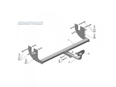 Фаркоп на Mitsubishi Lancer X седан 2007-2012гг. от AvtoS Фаркоп на Mitsubishi Lancer X седан 2007-2012гг.