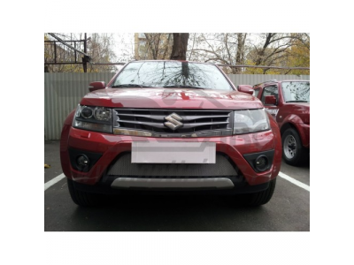 Защита радиатора Suzuki Grand Vitara 2012- chrome. от RUSSTAL Защита радиатора Suzuki Grand Vitara 2012- chrome.