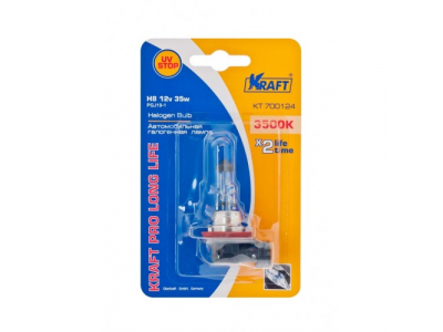 Автолампа H8 12v35w (PGJ19-1) Kraft Pro Long Life